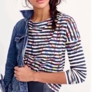 J CREW Michael De Feo Painted Flowers Shirt Sz L